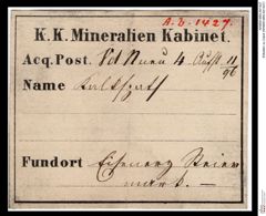 Etiketten zu Calcit (NHMW-MIN-Ab1427)